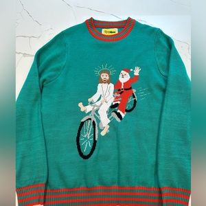 Tipsy Elves bearded besties Christmas sweater, Large.